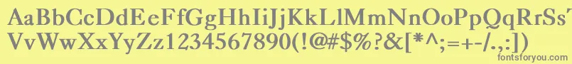 CaslonBold-Schriftart – Graue Schriften auf gelbem Hintergrund