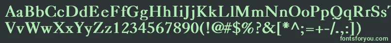 CaslonBold Font – Green Fonts on Black Background