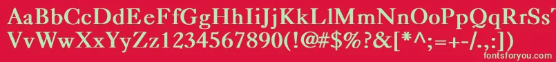 CaslonBold Font – Green Fonts on Red Background