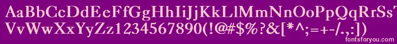 CaslonBold Font – Pink Fonts on Purple Background