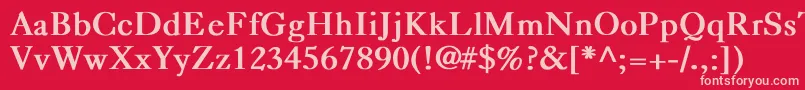 CaslonBold Font – Pink Fonts on Red Background
