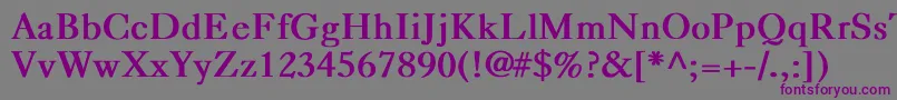 Шрифт CaslonBold – фиолетовые шрифты на сером фоне