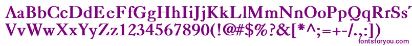 Czcionka CaslonBold – fioletowe czcionki