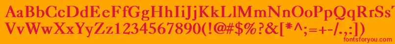 Шрифт CaslonBold – красные шрифты на оранжевом фоне