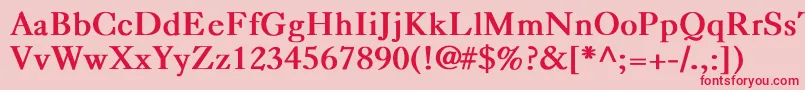 CaslonBold Font – Red Fonts on Pink Background