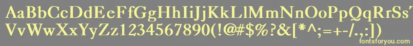 CaslonBold Font – Yellow Fonts on Gray Background