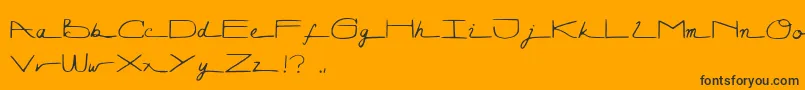 Lunagraph Font – Black Fonts on Orange Background