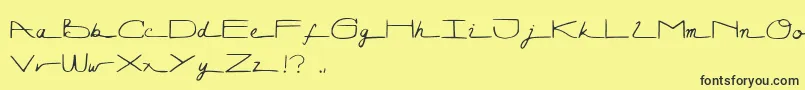 fuente Lunagraph – Fuentes Negras Sobre Fondo Amarillo