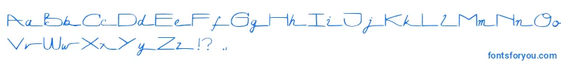 fuente Lunagraph – Fuentes Azules Sobre Fondo Blanco