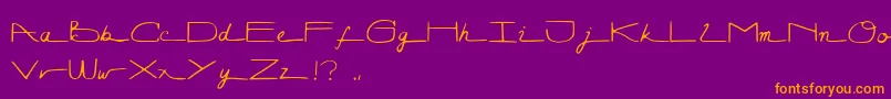 Lunagraph Font – Orange Fonts on Purple Background