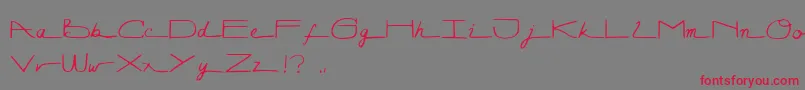 Lunagraph Font – Red Fonts on Gray Background