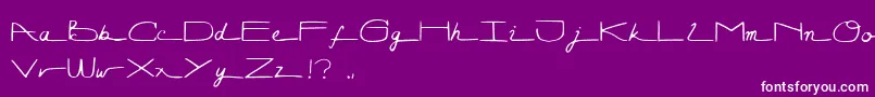 フォントLunagraph – 紫の背景に白い文字