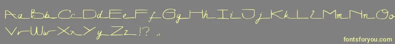 フォントLunagraph – 黄色のフォント、灰色の背景