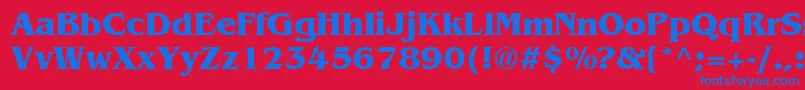 Agbengb Font – Blue Fonts on Red Background