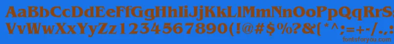 Agbengb Font – Brown Fonts on Blue Background