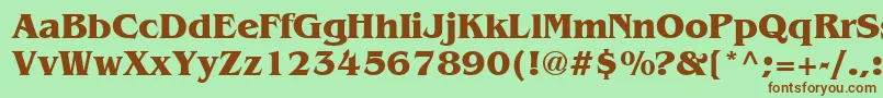 Agbengb Font – Brown Fonts on Green Background