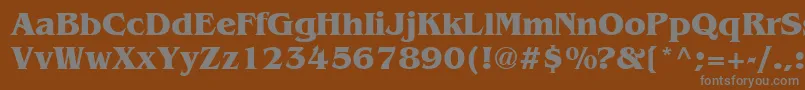 Weitere Informationen zur Agbengb-Schriftart Agbengb-Schriftart – Graue Schriften auf braunem Hintergrund
