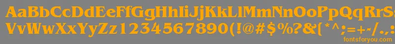 Agbengb-Schriftart – Orangefarbene Schriften auf grauem Hintergrund