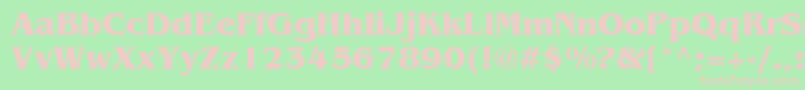 Agbengb Font – Pink Fonts on Green Background