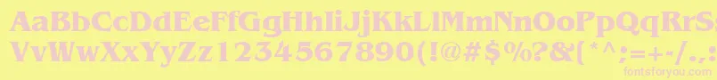 Agbengb Font – Pink Fonts on Yellow Background