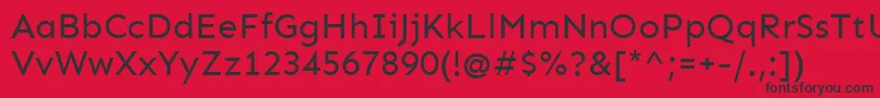 フォントSenRegular – 赤い背景に黒い文字