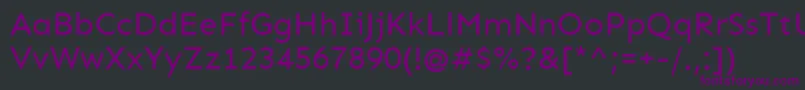 SenRegular Font – Purple Fonts on Black Background