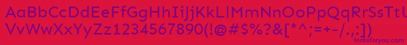 SenRegular Font – Purple Fonts on Red Background