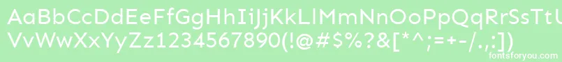 SenRegular Font – White Fonts on Green Background
