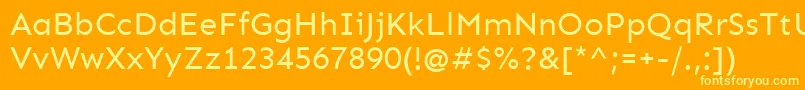 SenRegular Font – Yellow Fonts on Orange Background