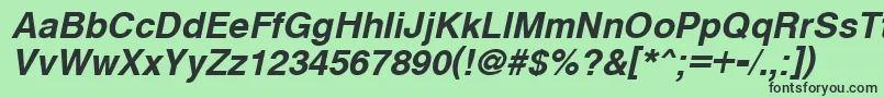 CyrveticaBoldOblique Font – Black Fonts on Green Background
