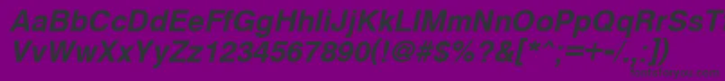 CyrveticaBoldOblique Font – Black Fonts on Purple Background