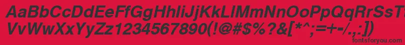 CyrveticaBoldOblique Font – Black Fonts on Red Background
