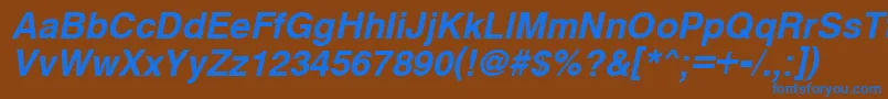 Шрифт CyrveticaBoldOblique – синие шрифты на коричневом фоне