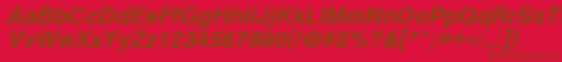 CyrveticaBoldOblique Font – Brown Fonts on Red Background