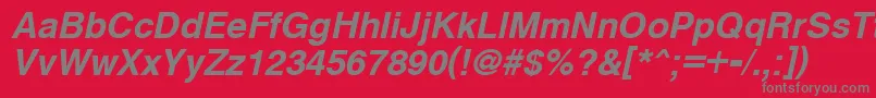 CyrveticaBoldOblique Font – Gray Fonts on Red Background