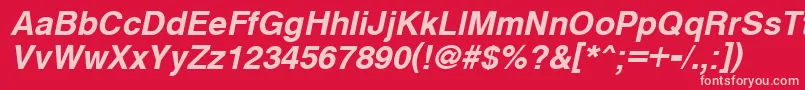 CyrveticaBoldOblique Font – Pink Fonts on Red Background