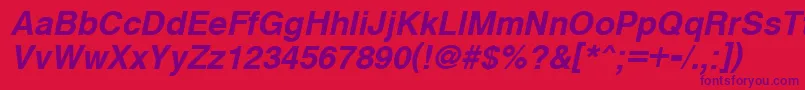 CyrveticaBoldOblique Font – Purple Fonts on Red Background
