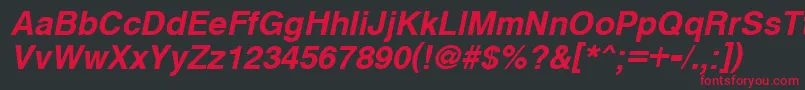CyrveticaBoldOblique Font – Red Fonts on Black Background