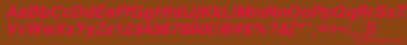 CyrveticaBoldOblique Font – Red Fonts on Brown Background