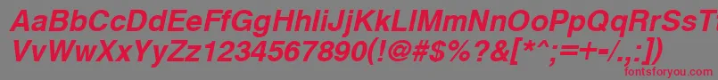 CyrveticaBoldOblique Font – Red Fonts on Gray Background