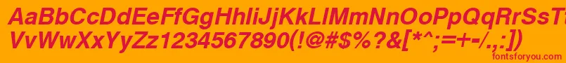 CyrveticaBoldOblique Font – Red Fonts on Orange Background