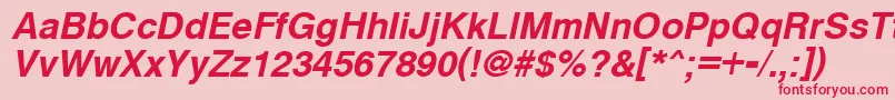 Шрифт CyrveticaBoldOblique – красные шрифты на розовом фоне