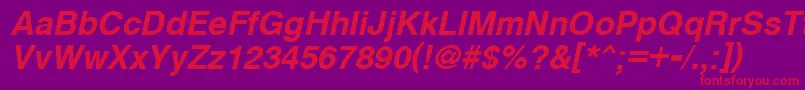 CyrveticaBoldOblique Font – Red Fonts on Purple Background