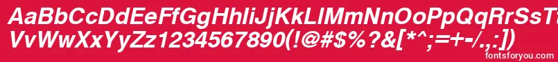 CyrveticaBoldOblique Font – White Fonts on Red Background