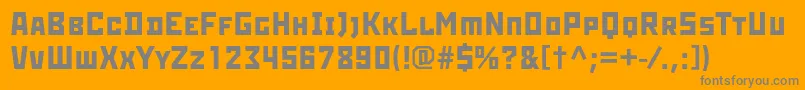 Więcej informacji o czcionce Rodchenkoc Czcionka Rodchenkoc – szare czcionki na pomarańczowym tle