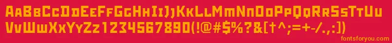 Rodchenkoc Font – Orange Fonts on Red Background
