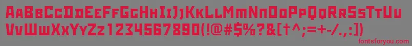 Rodchenkoc Font – Red Fonts on Gray Background