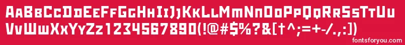 Rodchenkoc Font – White Fonts on Red Background