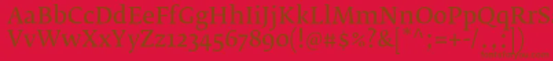 Police FedraserifbproNormal – polices brunes sur fond rouge