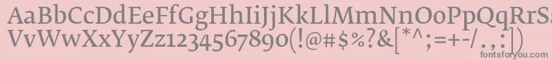 Подробнее о шрифте FedraserifbproNormal Шрифт FedraserifbproNormal – серые шрифты на розовом фоне